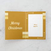 星とボーブルのクリスマスハグ金ゴールドとクリーム シーズンカード (内部)