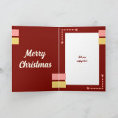 星とボーブルのクリスマスハグ金ゴールドとブルゴーニュ シーズンカード (内部)