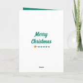 星とボーブルのクリスマスハグ金ゴールドと緑 シーズンカード (裏面)