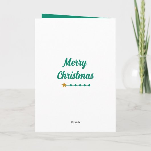 星とボーブルのクリスマスハグ金ゴールドと緑 シーズンカード (裏面)