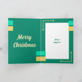星とボーブルのクリスマスハグ金ゴールドと緑 シーズンカード (内部)