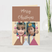 星とボーブルは陽気なクリスマスの写真茶色 シーズンカード (正面)
