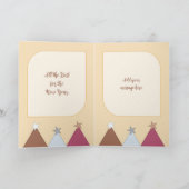 星とボーブルは陽気なクリスマスの写真茶色 シーズンカード (内部)