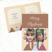 星とボーブルは陽気なクリスマスの写真茶色 シーズンカード