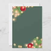 星とボーブルクリスマス企業のパーティー 招待状 (裏面)