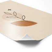 星とミニマリストの植物性ポスター フォトプリント            (角)