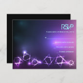 星とライトバーバルミツワー返信カード 出欠カード (正面/裏面)