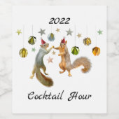 星とリスのワインラベル ワインラベル (シングルラベル)