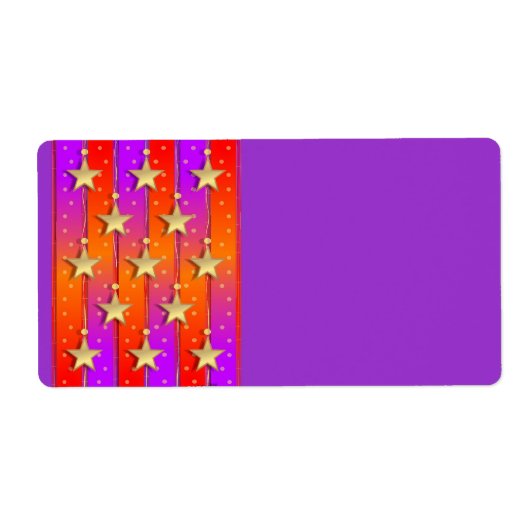 星とリボンのラベル ラベル (正面)