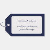 星とヴィンテージクリスマススノーエンジェル歩く ギフトタグ (裏面横)