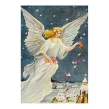 星とヴィンテージビクトリアンクリスマスエンジェルバラ