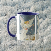 星とヴィンテージビクトリアンクリスマスエンジェルバラ マグカップ
