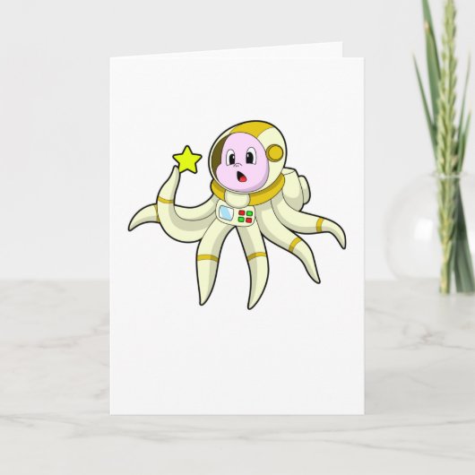 星と一緒に潜るタコ カード (正面)