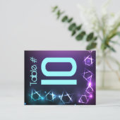 星と光のテーブル番号座席カード ポストカード (スタンド正面)
