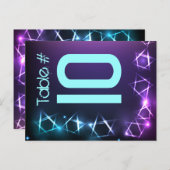 星と光のテーブル番号座席カード ポストカード (正面/裏面)