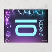 星と光のテーブル番号座席カード ポストカード (裏面)