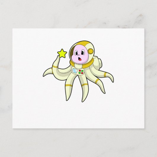 星と共にダイバーになったタコ ポストカード (正面)