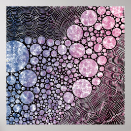 星と円の抽象デザイン ポスター