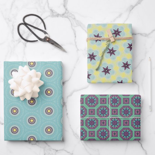 星と円紙パック66b ラッピングペーパーシート (正面)