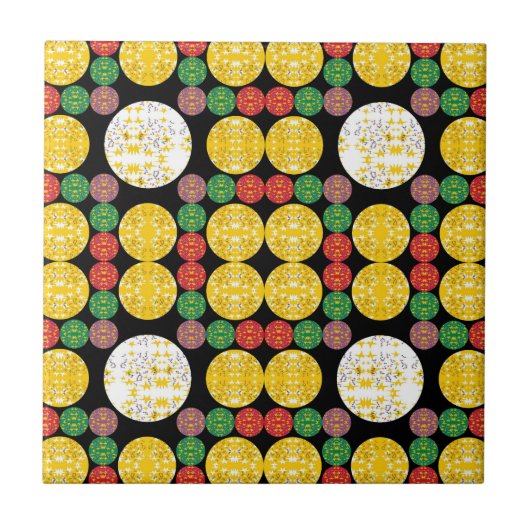 星と円 タイル (正面)