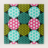 星と円、数々の色パタポップ・アートのーン。 ジグソーパズル (横)