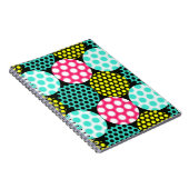 星と円、数々の色パタポップ・アートのーン。 ノートブック (右側)