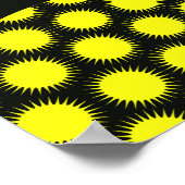 星と円、数々の色パタポップ・アートのーン。 ポスター (角)