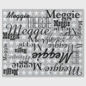 星と名前パーソナライズされた ラッピングペーパー (フラット)