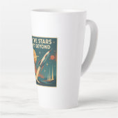 "星と向こうに"ヴィンテージ宇宙旅行 カフェラテマグ (右アングル)