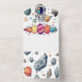 星と向こうの銀河系グリーティングカード オールインワン招待状 (内側)