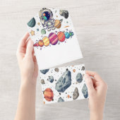 星と向こうの銀河系グリーティングカード オールインワン招待状 (貼ってはがせる)