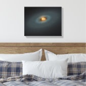 星と周囲の円盤のタイトなペア キャンバスプリント (インサイチュ (寝室))
