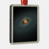 星と周囲の円盤のタイトなペア メタルオーナメント (右)