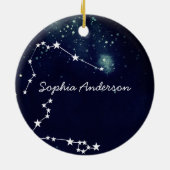 星と小さな王子カスタマイズの名前 セラミックオーナメント (裏面)