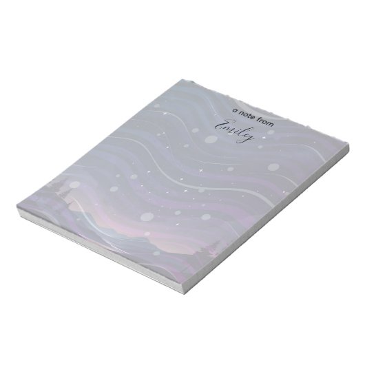 星と山の夜空パーソナライズされた ノートパッド (回転)