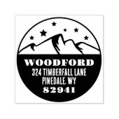 星と山の頂素朴 セルフインキングスタンプ (デザイン)