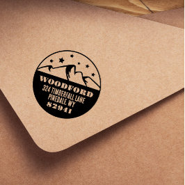 星と山の頂素朴 セルフインキングスタンプ