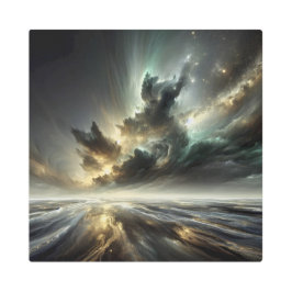 星と嵐の間の避難 メタルプリント