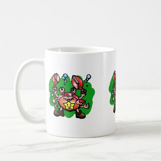 星と幸せながんカニ コーヒーマグカップ (左)
