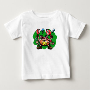 星と幸せながんカニ ベビーTシャツ