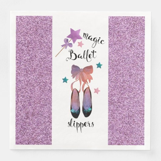 星と弓と魔法バレエのスリッパ (正面)