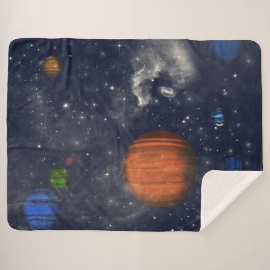 星と惑星が宇宙した銀河系 シェルパブランケット (正面(横))