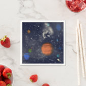 星と惑星が宇宙した銀河系 スタンダードカクテルナプキン (インサイチュ)