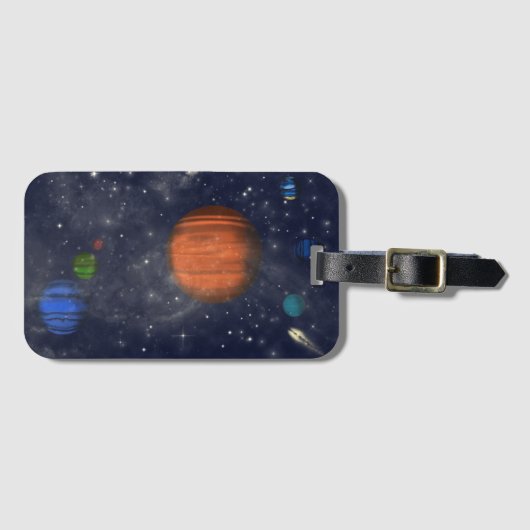 星と惑星が宇宙した銀河系 ラゲッジタグ (正面横)