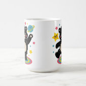 星と惑星を持つコズミックベア – かわいい宇宙 コーヒーマグカップ (中央)