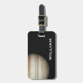 星と惑星太陽の木星系ブラック宇宙 ラゲッジタグ (正面縦)