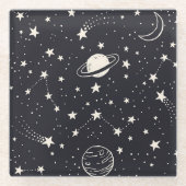 星と惑星 ガラスコースター (正面)