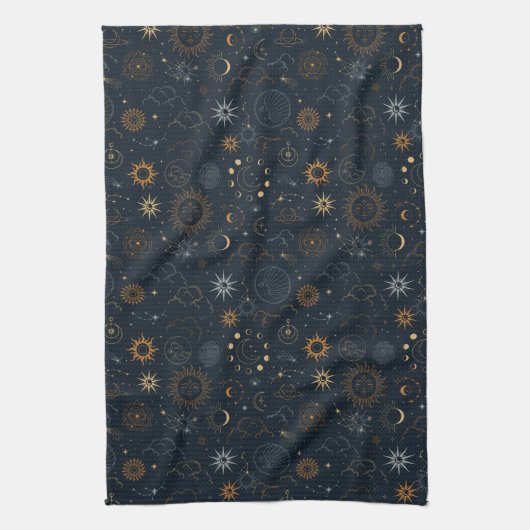 星と惑星 キッチンタオル (縦)
