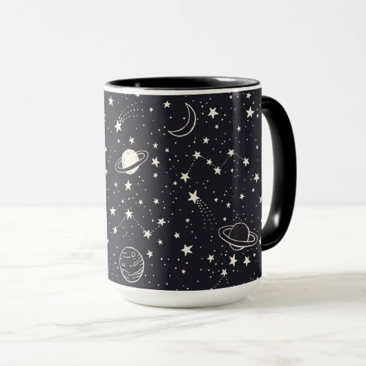 星と惑星 マグカップ (正面右)
