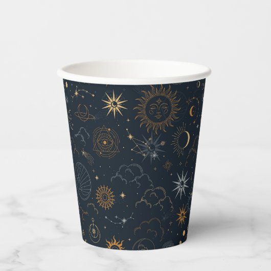 星と惑星 紙コップ (正面)